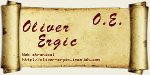 Oliver Ergić vizit kartica